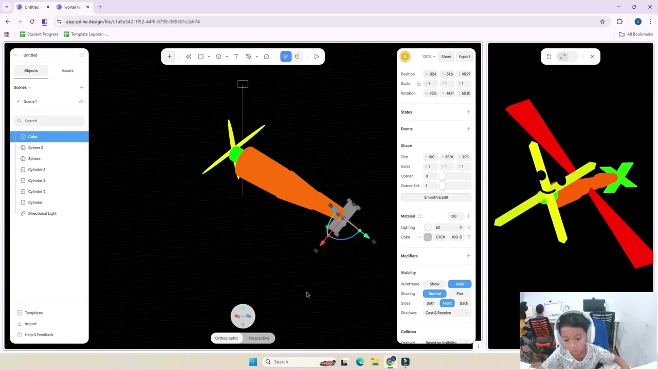 🚀 Haidar Transforming a Carrot into a Working Aircraft Design in Spline! | DIGIKIDZ