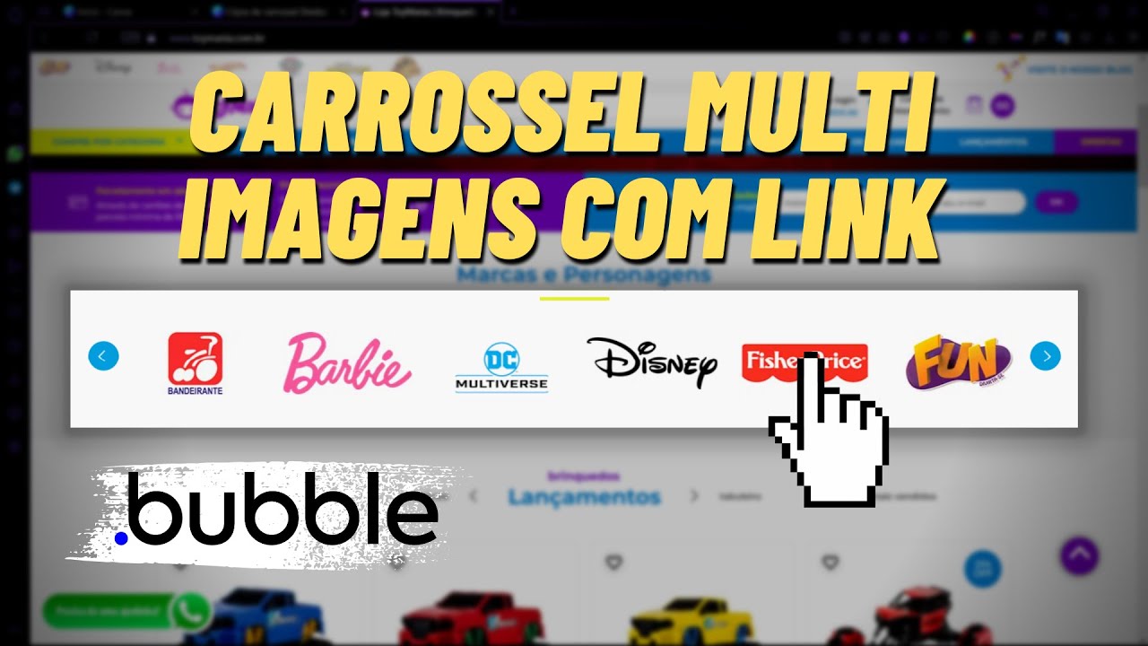 Carrossel Multi Imagens COM LINK no Bubble  | Slide de Imagens