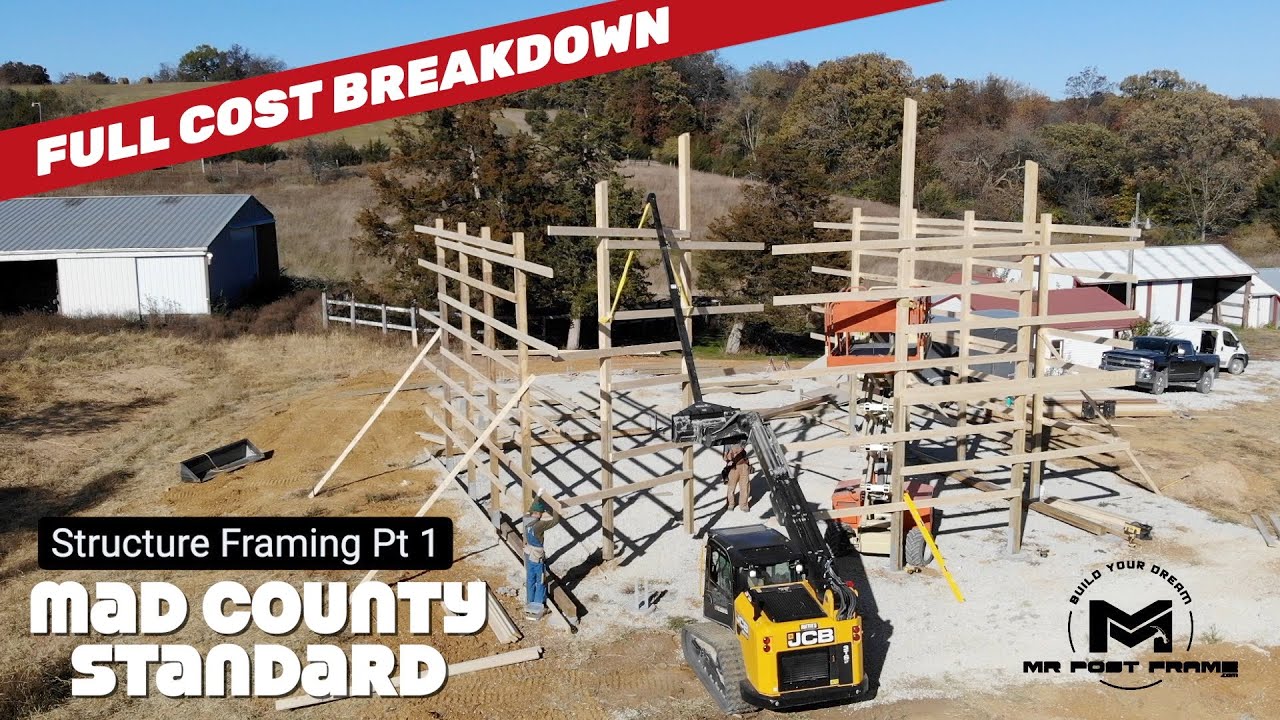 Barndominium Structure Framing Pt 1 | Full Cost Breakdown | MAD County Standard | Ep 4