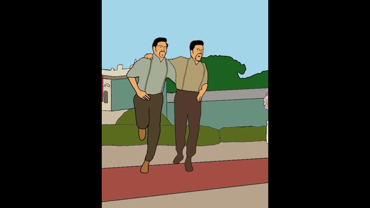 Naatu Naatu - RRR Song Dance 🔥🔥| 2D animation #youtubeshorts | mv creation