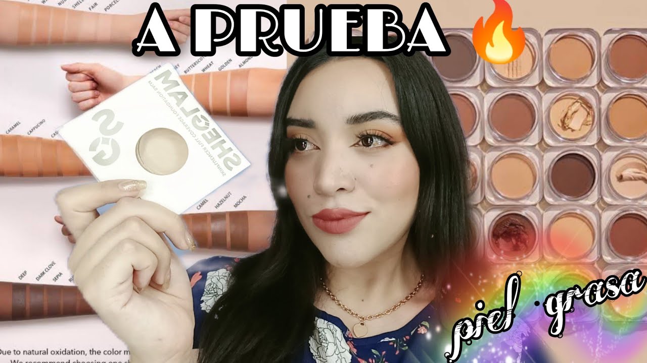 NUEVA BASE SHEGLAM COBERTURA COMPLETA | SKINFLUENCER FOUNDATION BALM en PIEL GRASA | A PRUEBA 🌡️ 🔥