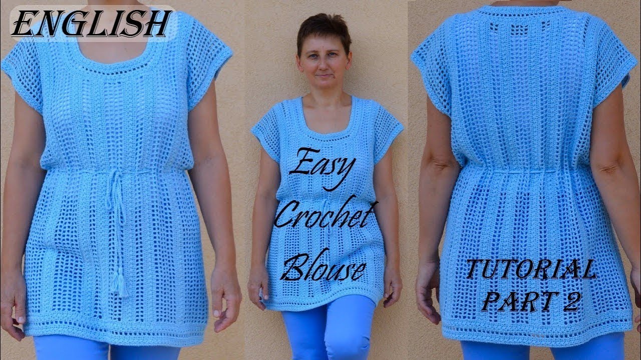 CROCHET BLOUSE / Star Stitch / Tutorial / English / PART 2