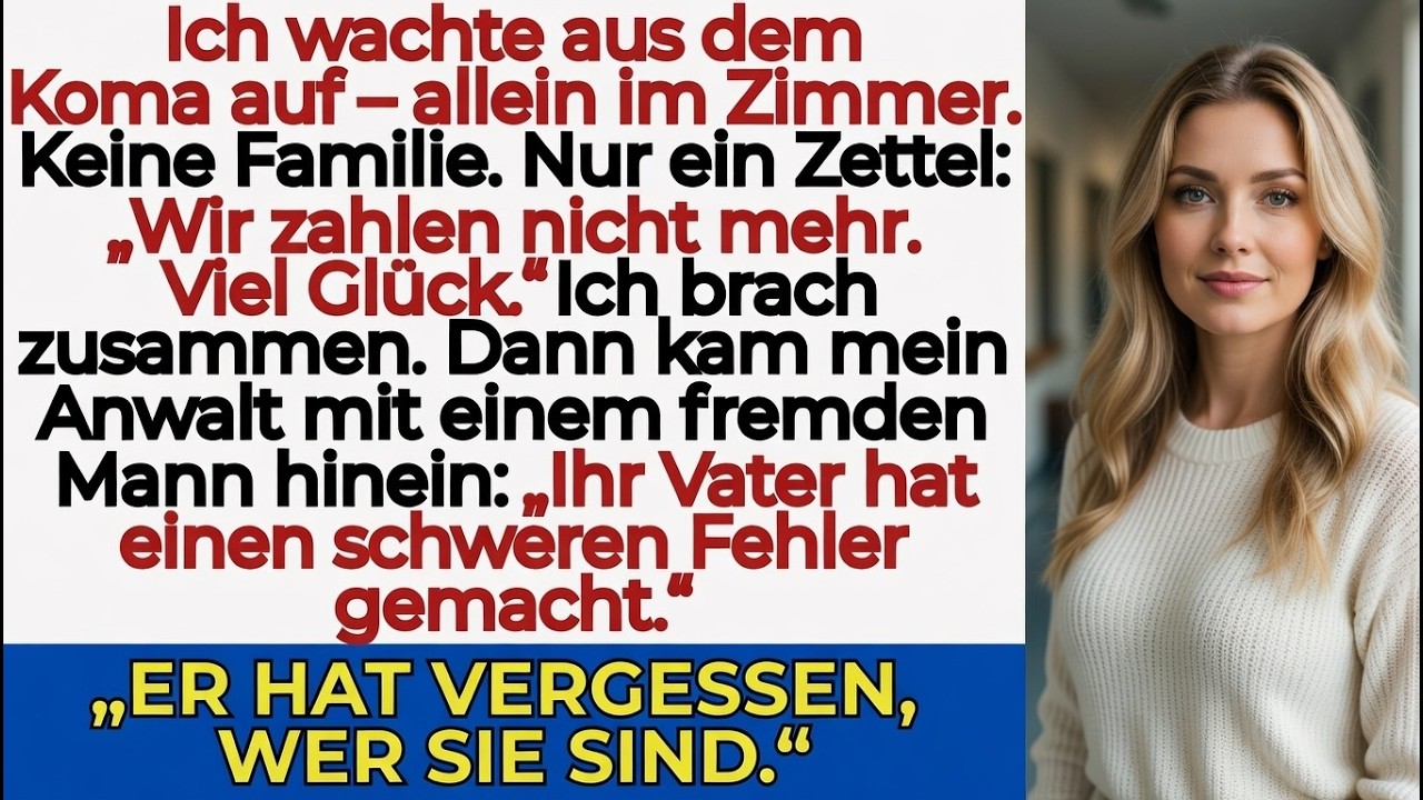 Meine Familie ließ mich im Koma im Krankenhaus – bis sie von 850 Millionen erfuhren