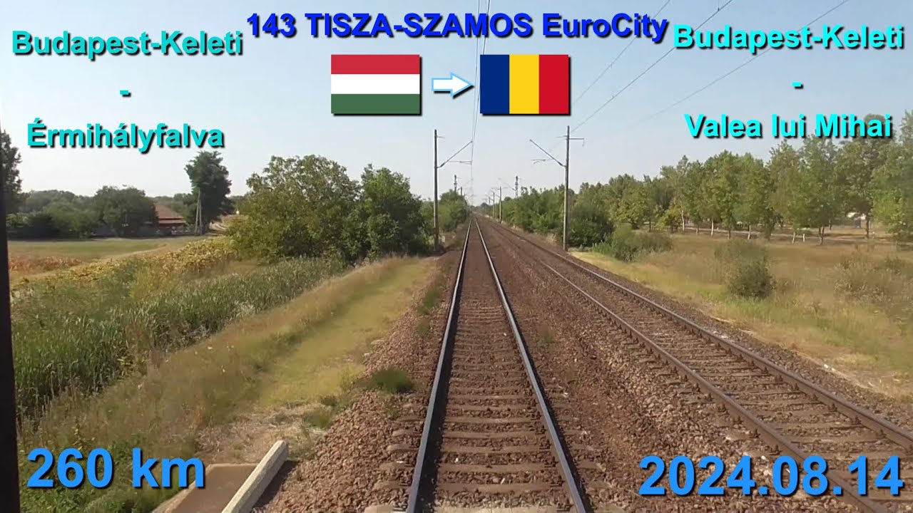Route Budapest.Keleti-Szolnok-Debrecen-ValeaIuiMihai, 143 TISZA-SZAMOS EC (Bp.Keleti-BaiaMare)