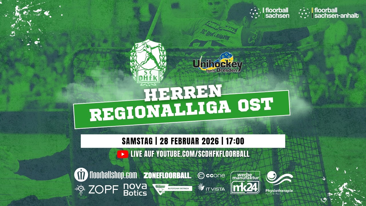 FLOORBALL REGIONALLIGA OST HERREN | SC DHfK Leipzig II - Unihockey Igels Dresden II