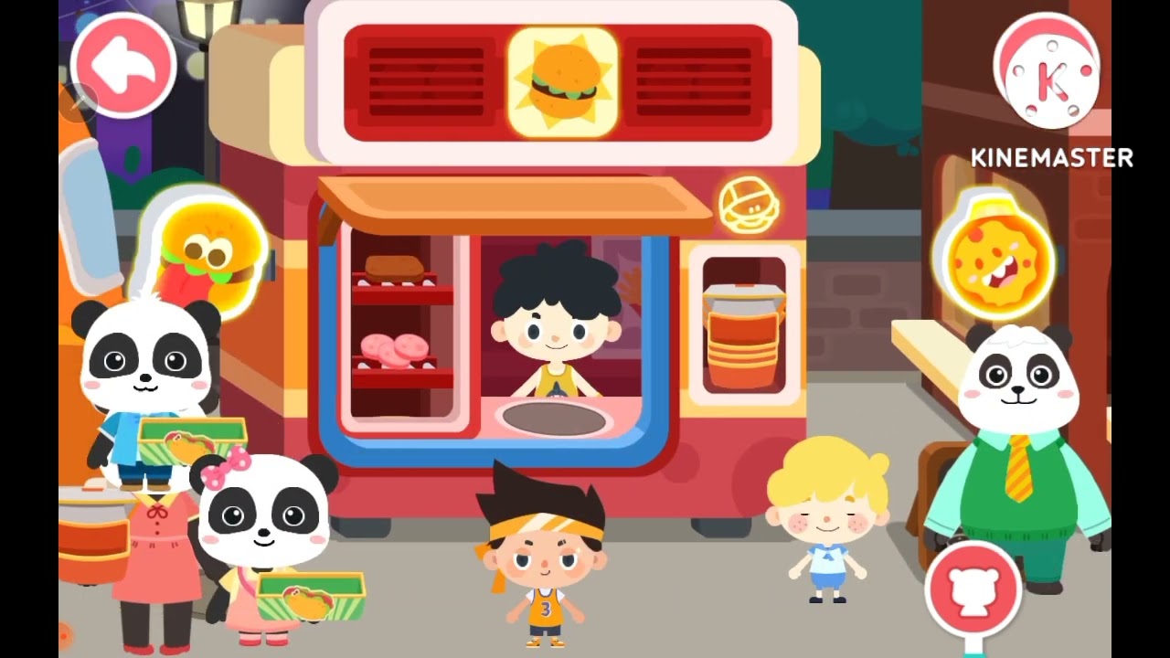 BabyBus Kota Duniaku | Baby panda Kiki miumiu jajan makanan enak | Jajanan apa yang kamu suka?