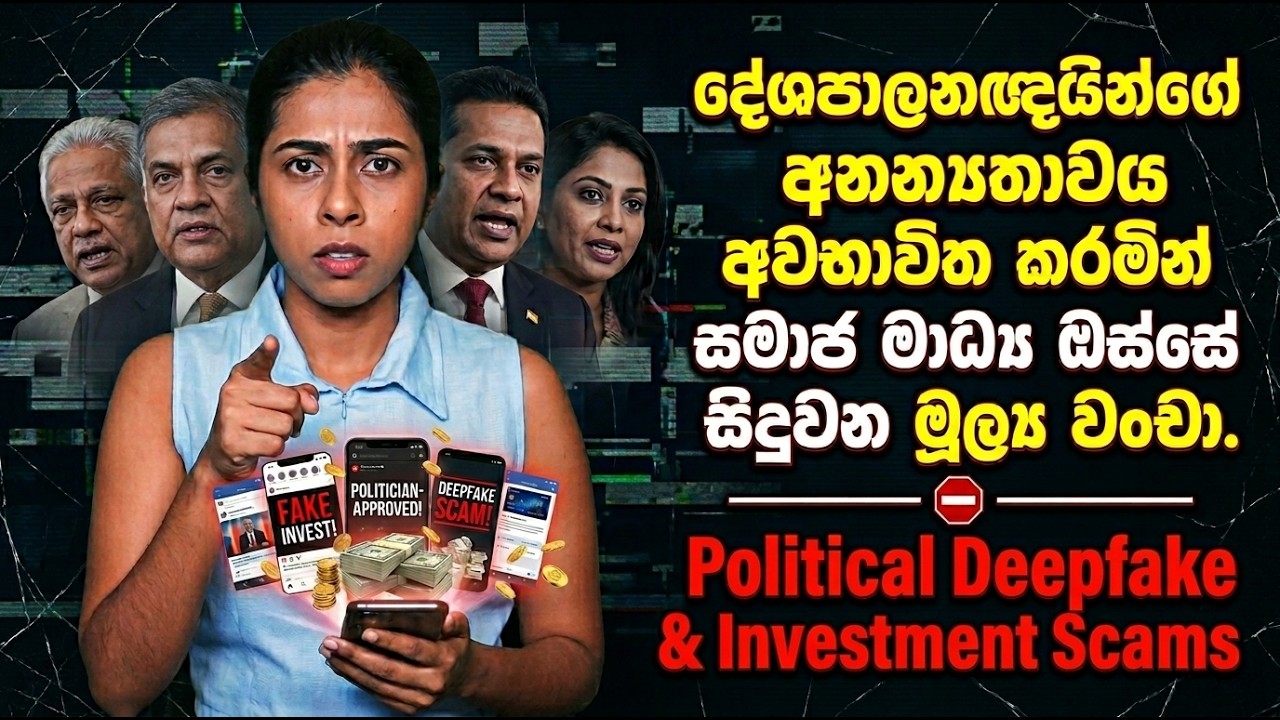 දේශපාලන නායකයින් බවට ව්&zwj;යාජ ලෙස පෙනිසිටිමින් සිදුකරන ව්&zwj;යාජ මූල්&zwj;ය වංචා | Investment Scams