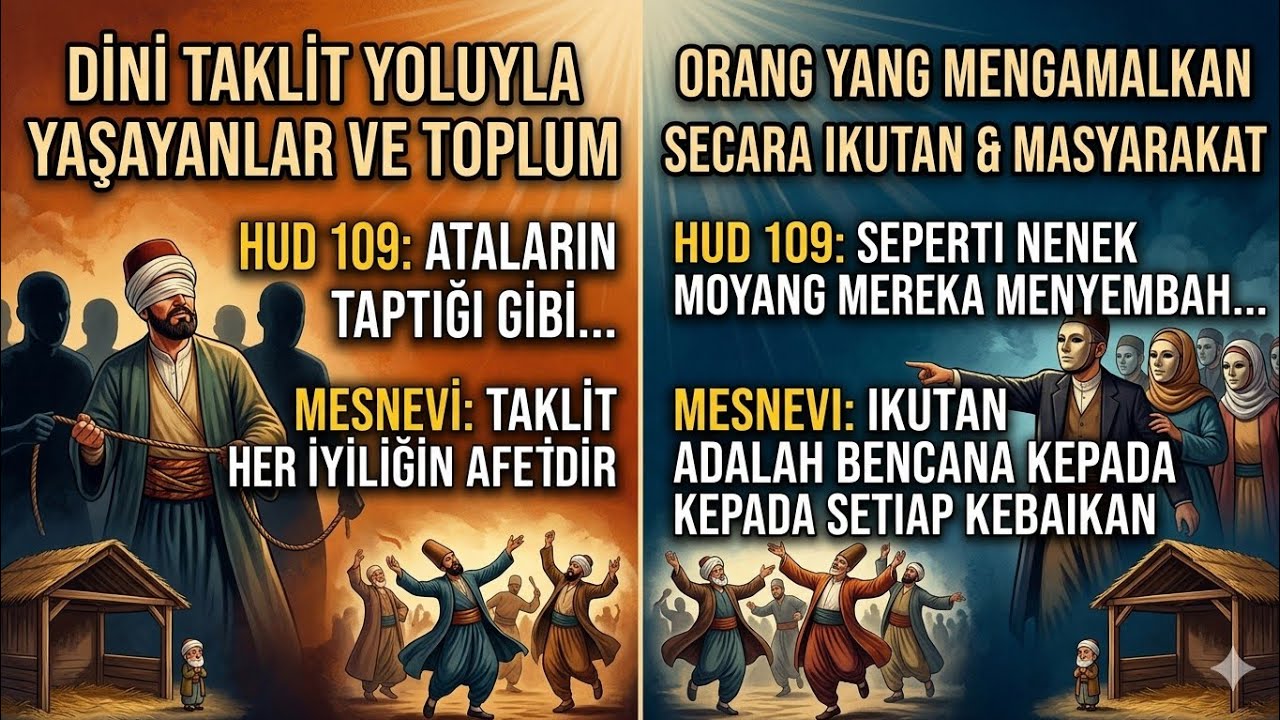 24-Taklîdi öğretiler. Sıfat. Akıl. Ruh. Fiil. Mesnevî'den. Ajaran peniruan. Akal. Roh. Pergerakan.