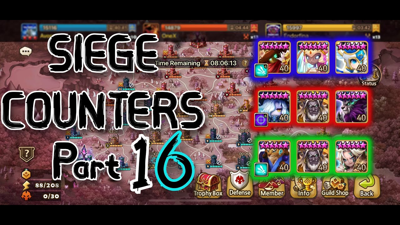 Siege Defense Counters Part 16 - Summoners War