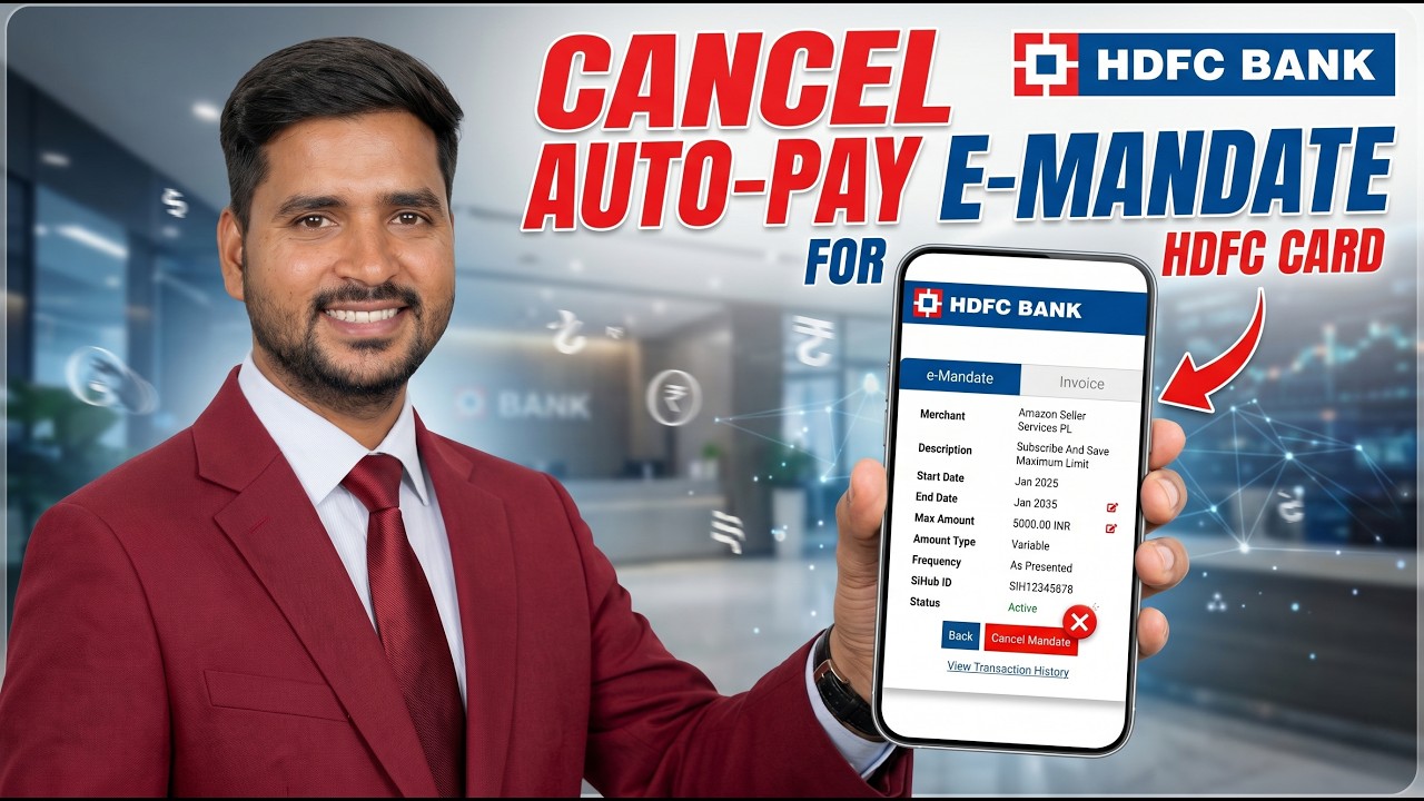 Cancel Auto e-Mandate in HDFC Bank | Stop Recurring and Standing instructions in HDFC Credit Card