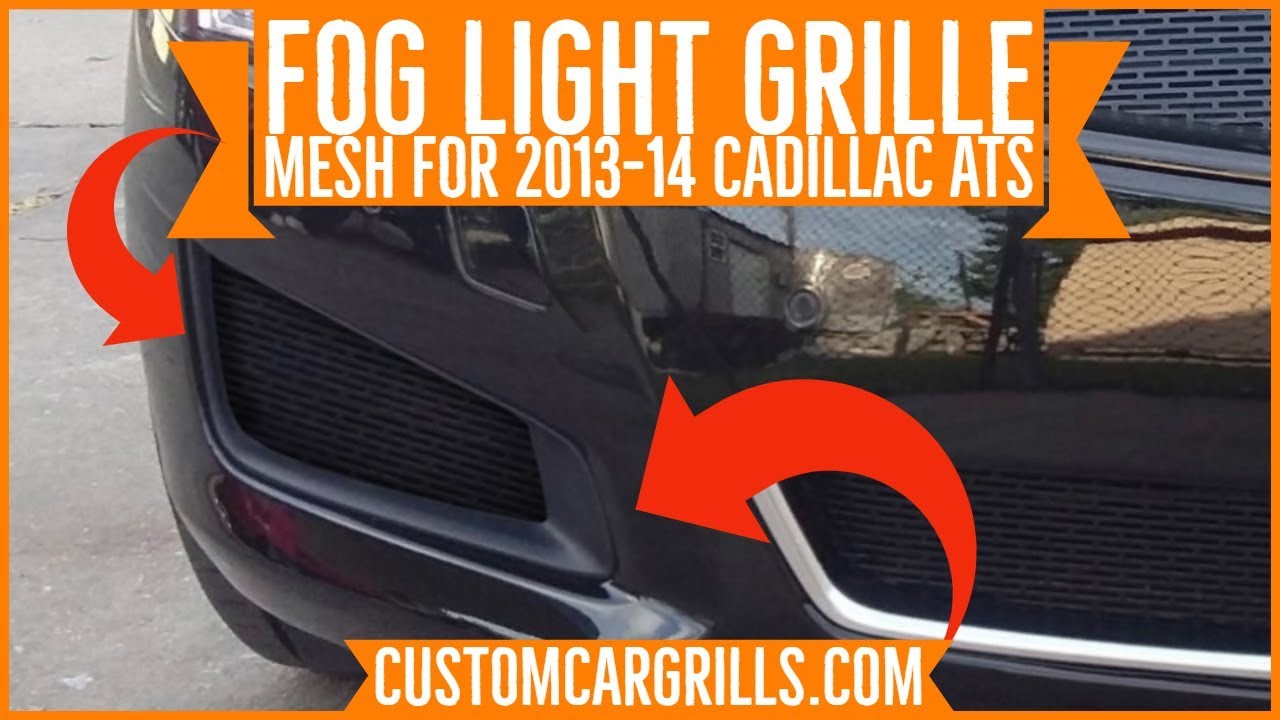Cadillac ATS 2013-2014 Fog Light Mesh Grill Installation How-To by customcargrills.com