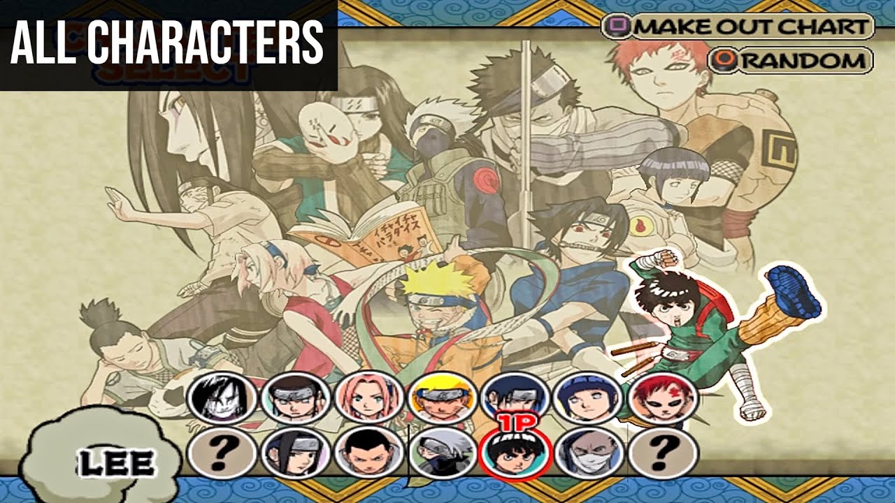 Naruto Ultimate Ninja 1 PS2 Все персонажи (ПОЛНЫЙ СОСТАВ)