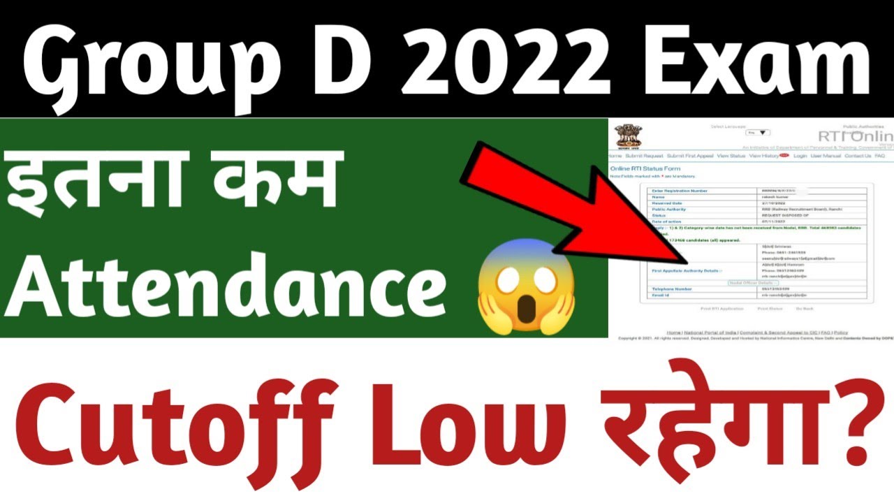 Group D मे इतना कम Attendance! Group D 2022 Cutoff For Physical| #groupd2022cutoff #groupdresult2022