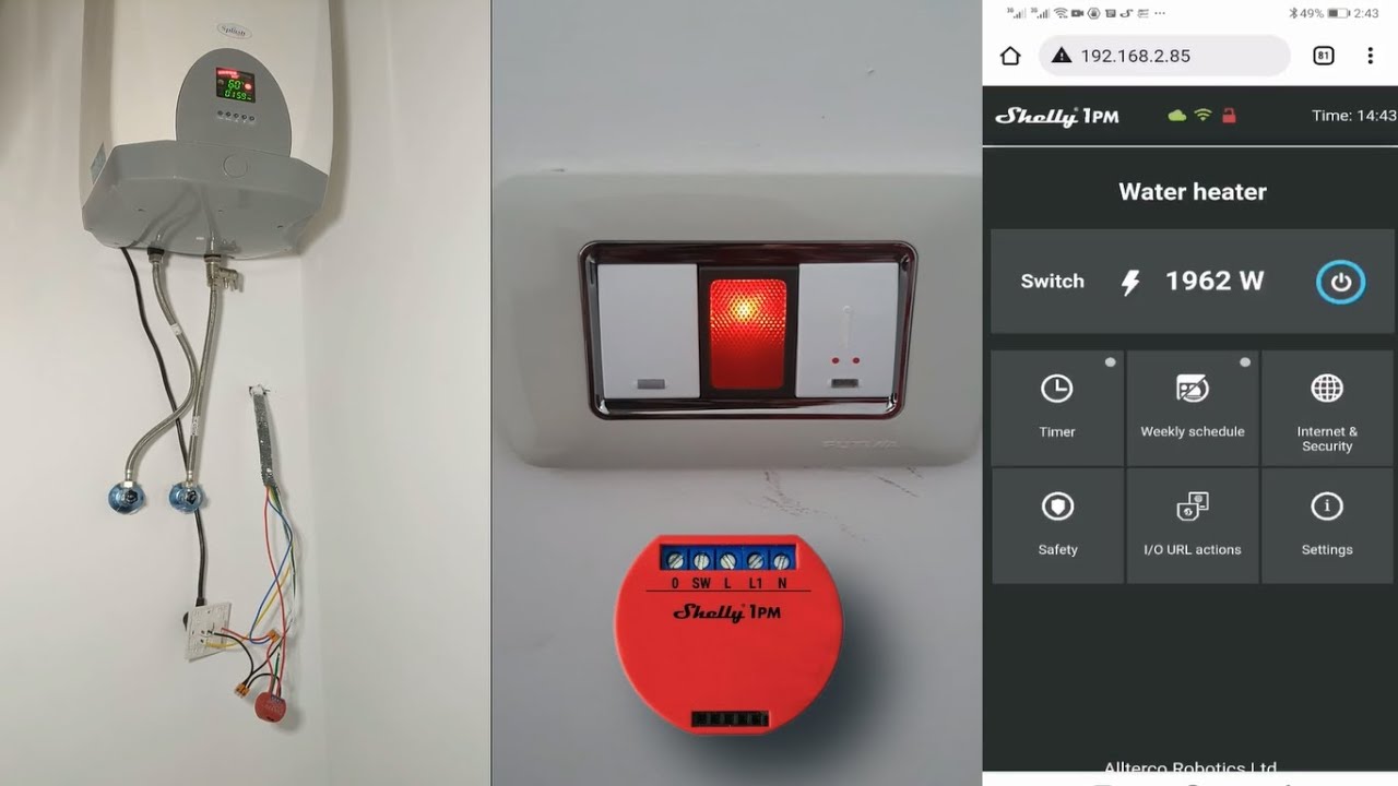 تحويل سخان الماء الى الذكي شرح كامل مع التركيب - Wire Shelly Pm to Water Heater