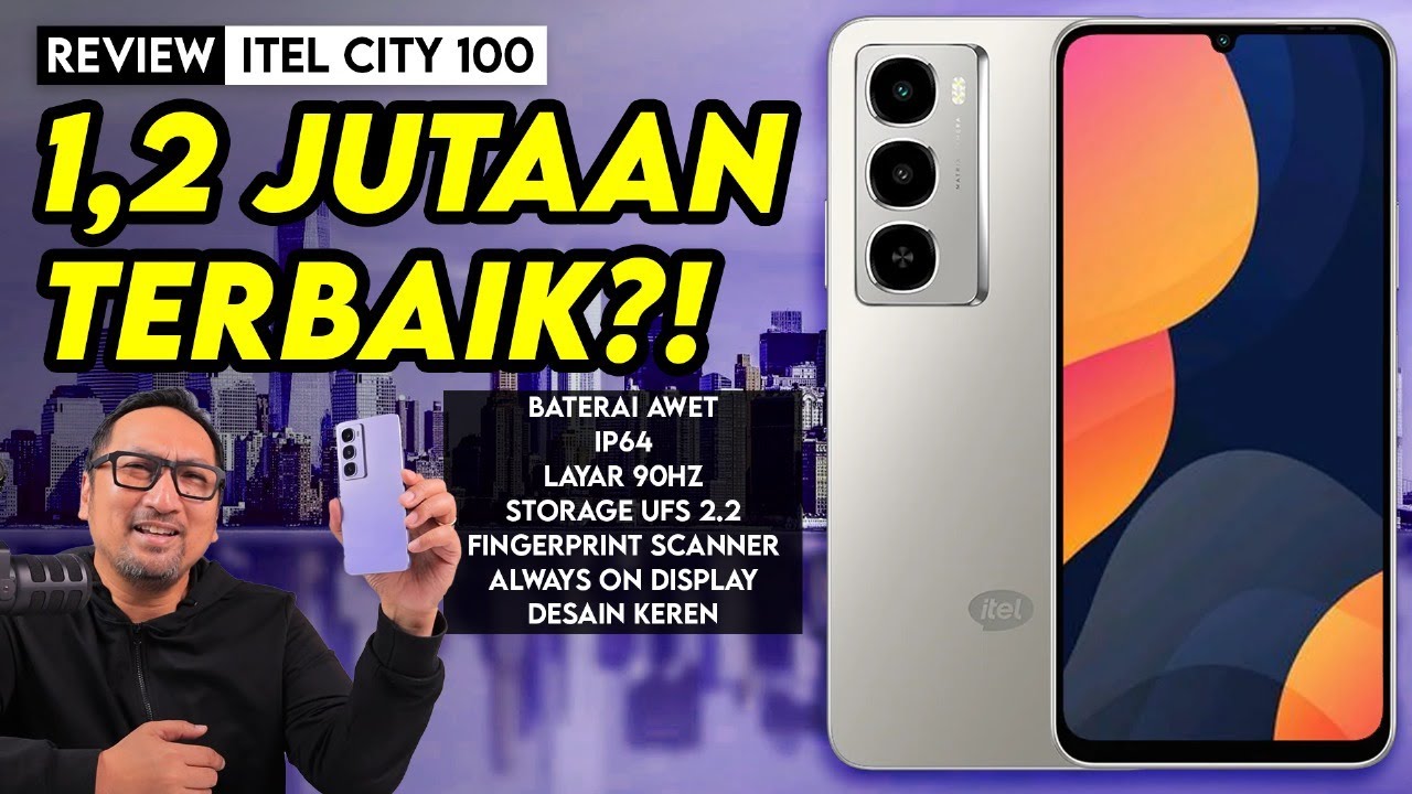 Smartphone 1.2 JUTAAN TERBAIK? Baterai Awet 5200 mAh, Layar berkualitas 90Hz : Review itel CITY 100