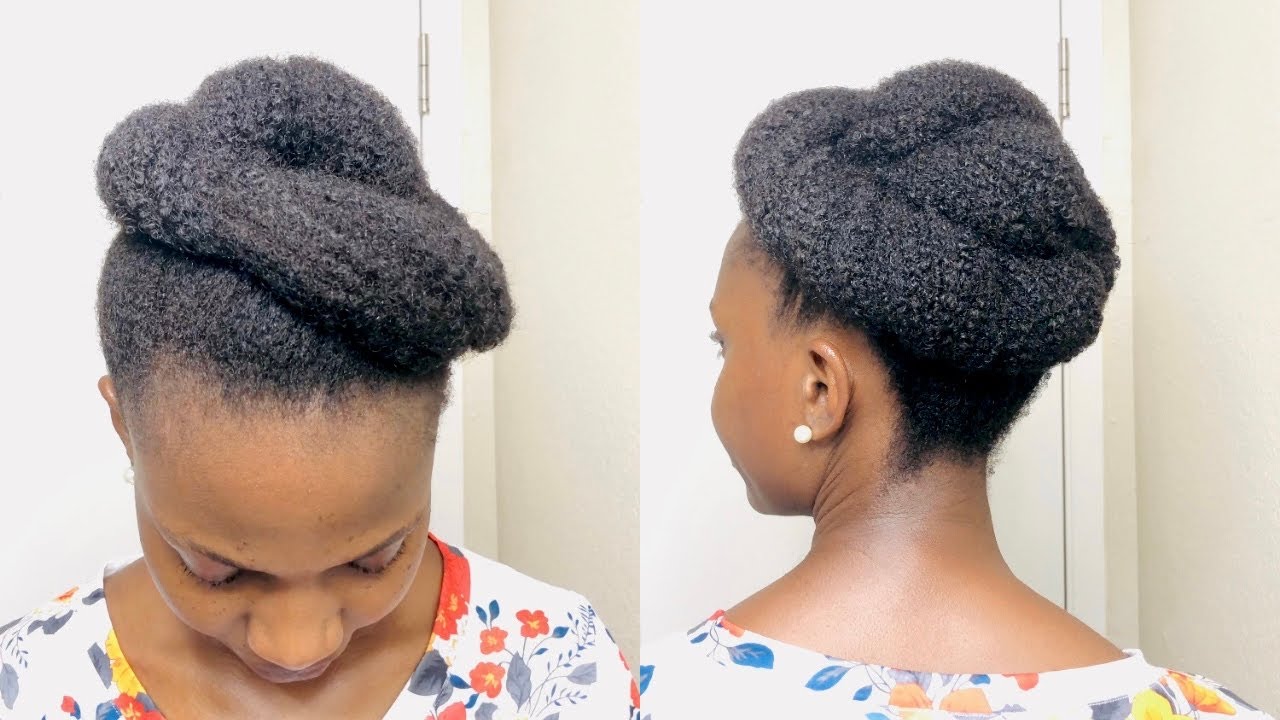 Natural hairstyle on type 4 natural hair || Protective Hairstyle || Roll & Pin