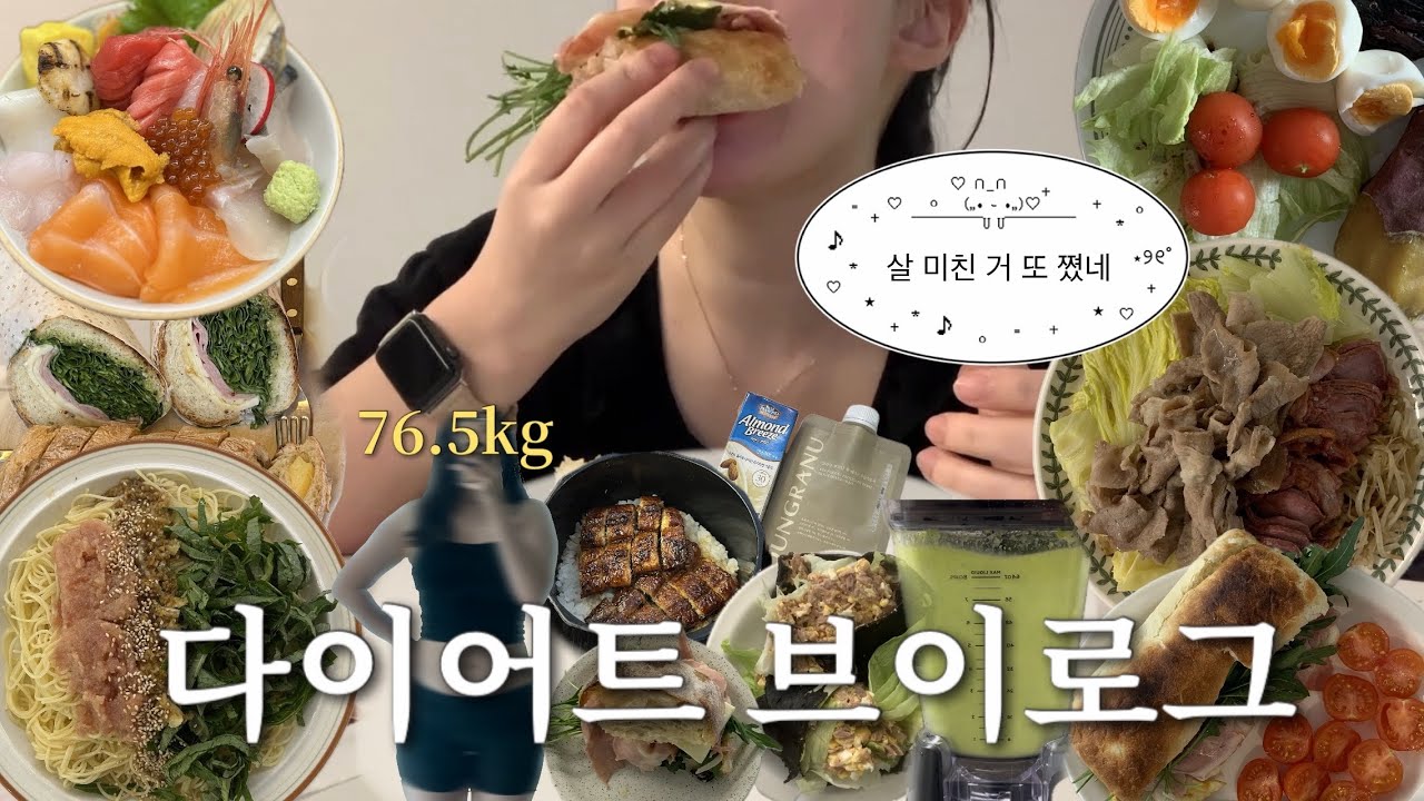 diet🔥9일동안 -3.5kg 현실적인 직장인 다이어트 브이로그 • 10가지 다이어트 식단 공유