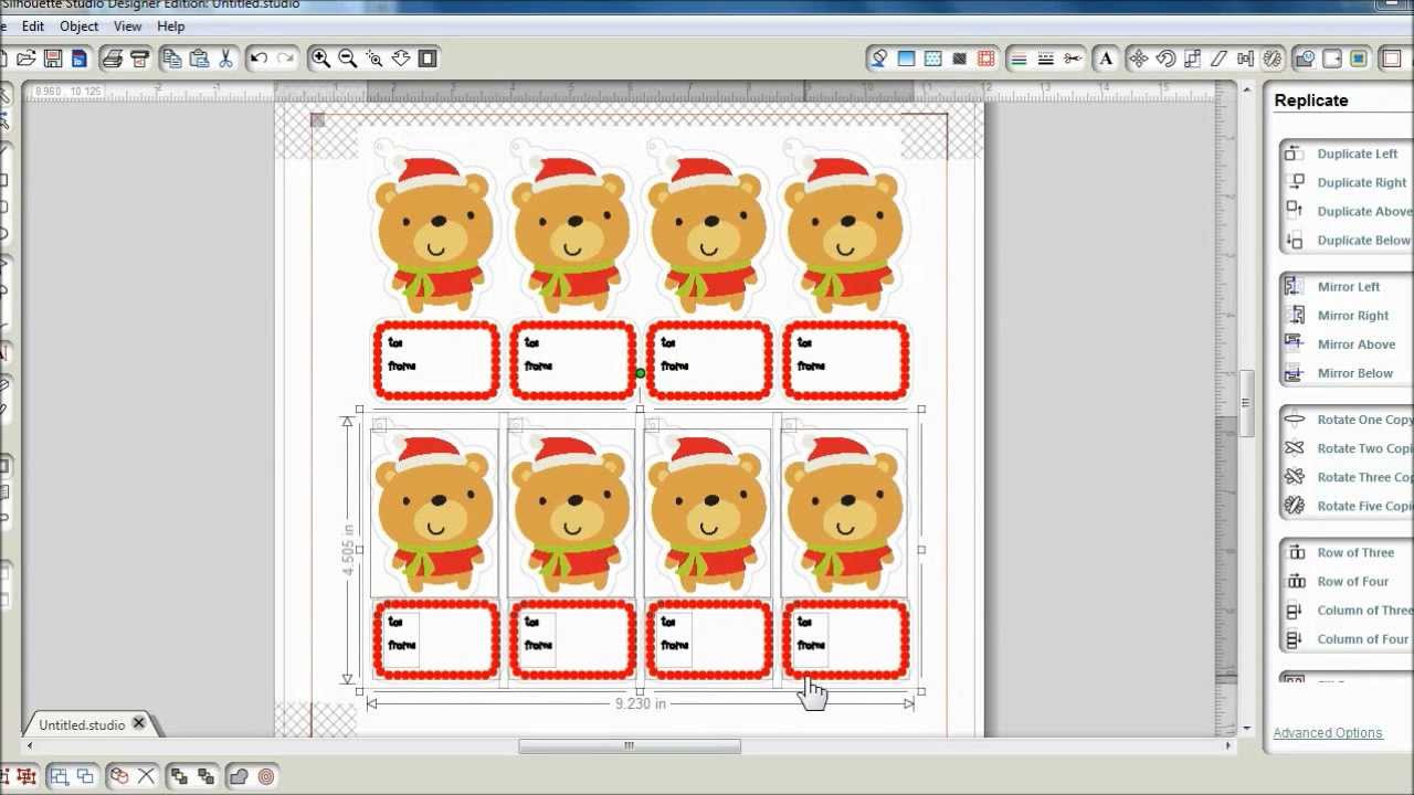 Print-and-Cut TUTORIAL: How to make Gift Tags with the Silhouette Studio program