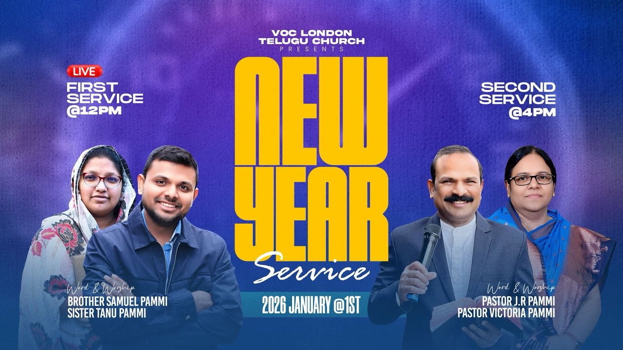 VOC London Telugu Church || Hainault || New Year Service 2026