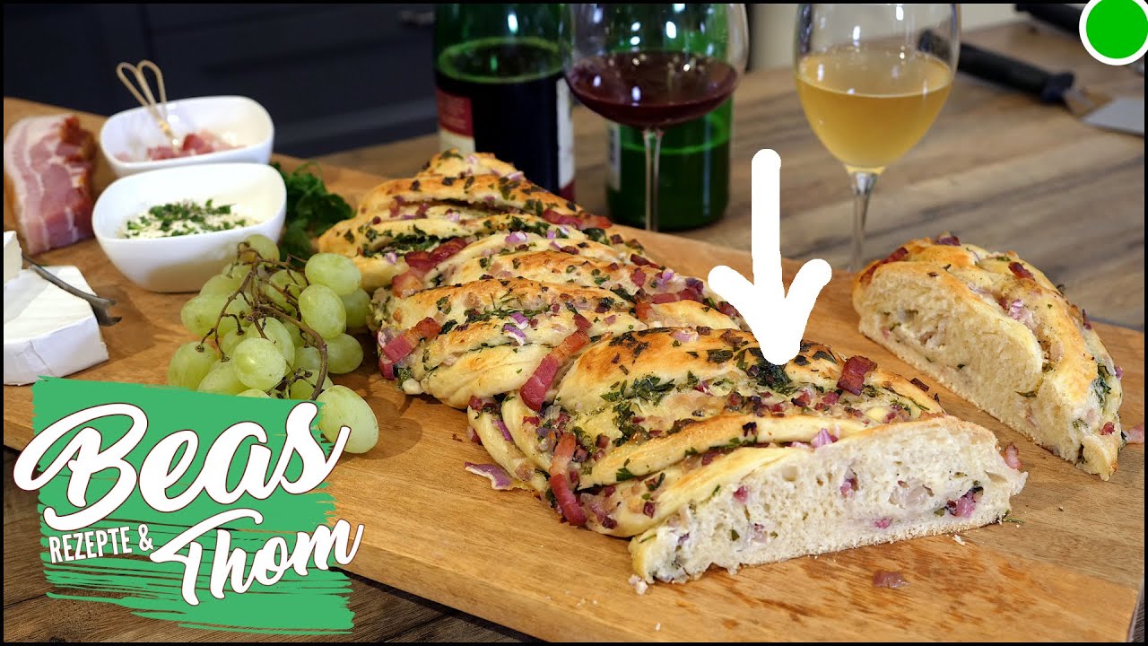 Flammkuchen Zopf Rezept 👍 Hefezopf nach Flammkueche Art