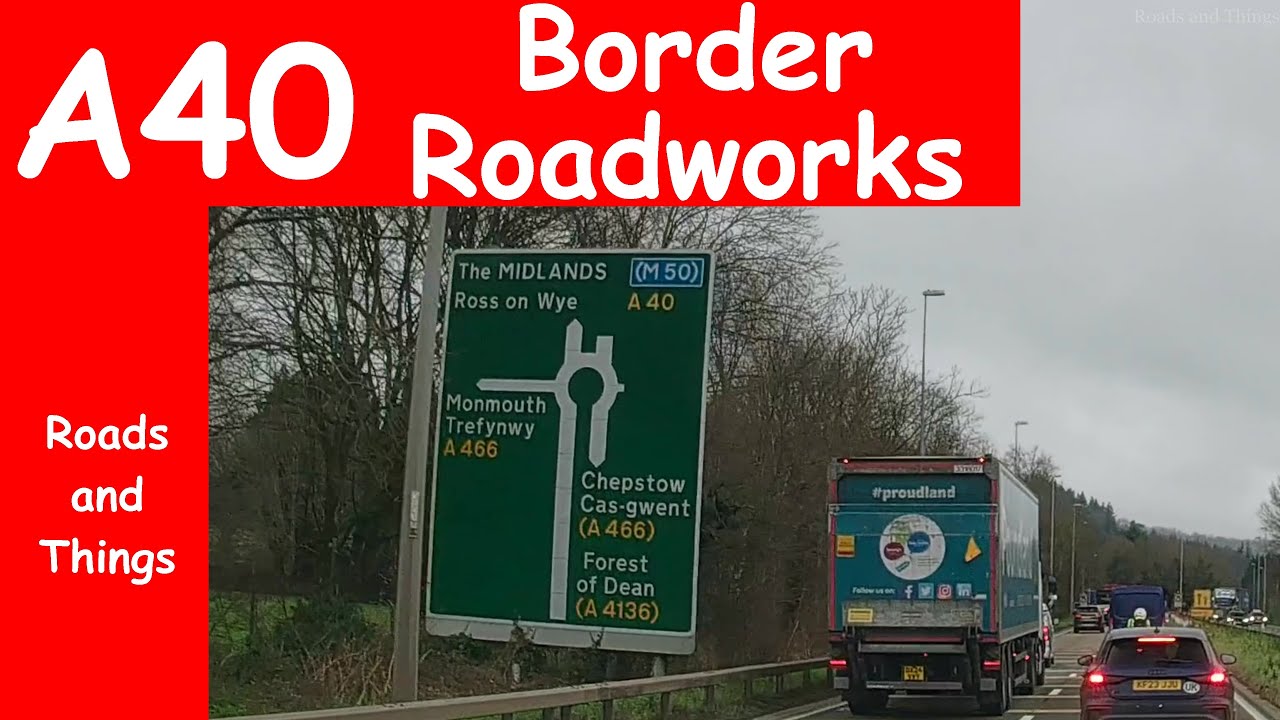 A40 Monmouth Landslide Roadworks Contraflow Preparation