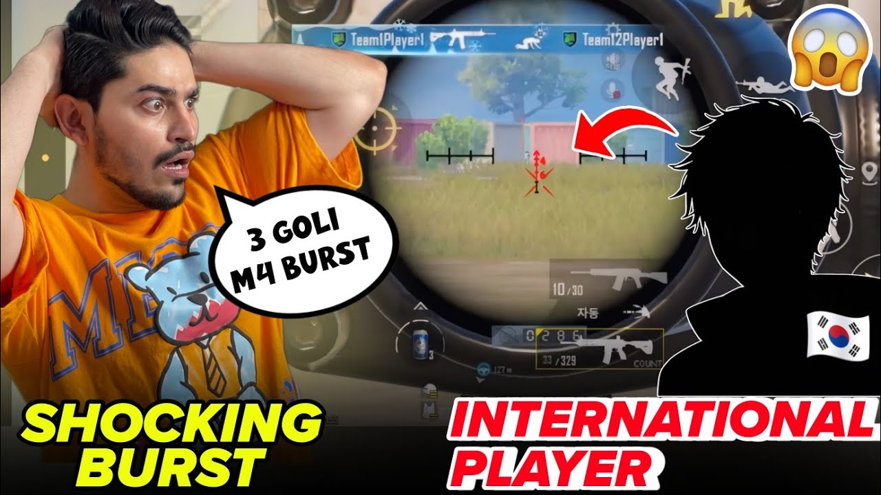 Joker Shocked By International Player 🇰🇷 Burst 😱 PUBG MOBILE