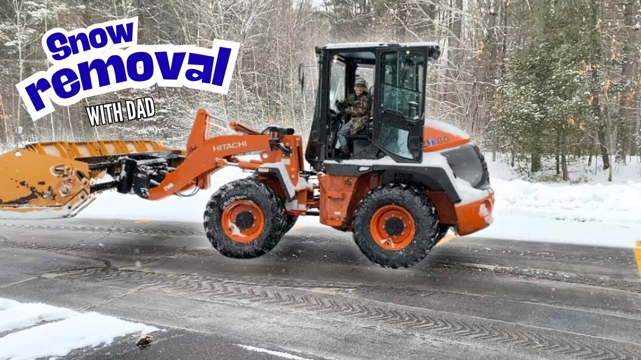 Snow Plowing with Dad ❄️ Father-Son Time in the Loader