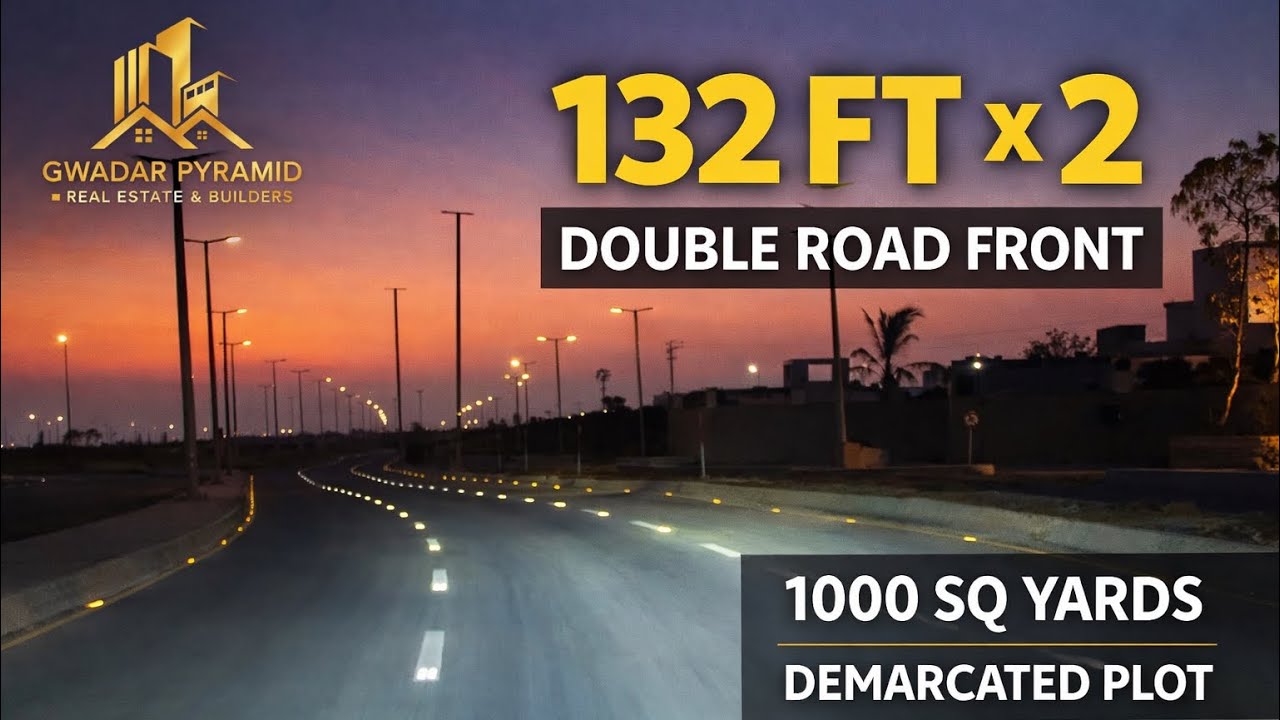 Sangar Housing Project Gwadar | 1000 Sq Yard Plot | Double 132 Ft Road Front