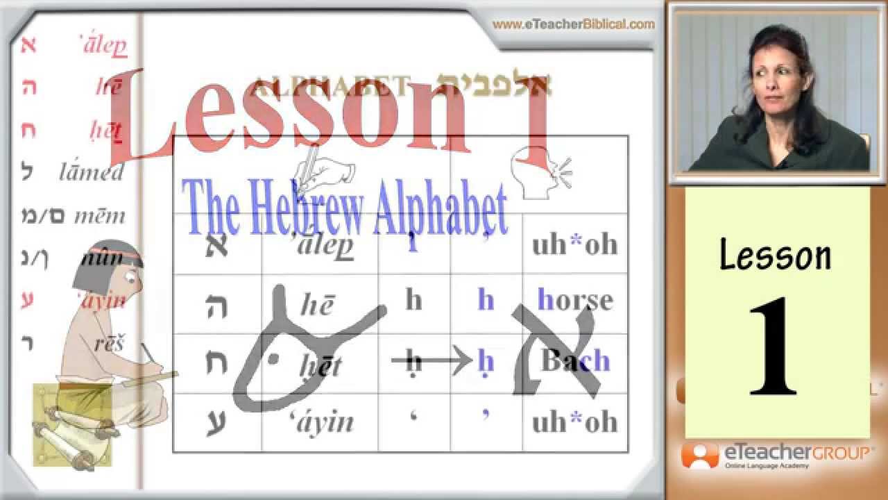 Изучайте библейский иврит &mdash; урок 1 &mdash; Иврит AlefBet | eTeacherBiblical.com