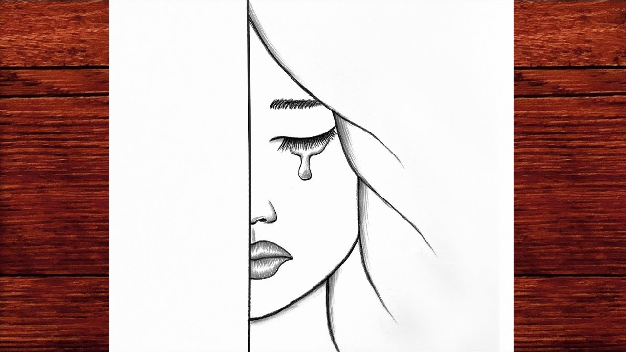 How to Draw a Girl Step by Step | Sad Girl Drawing Pencil Sketch Tutorial