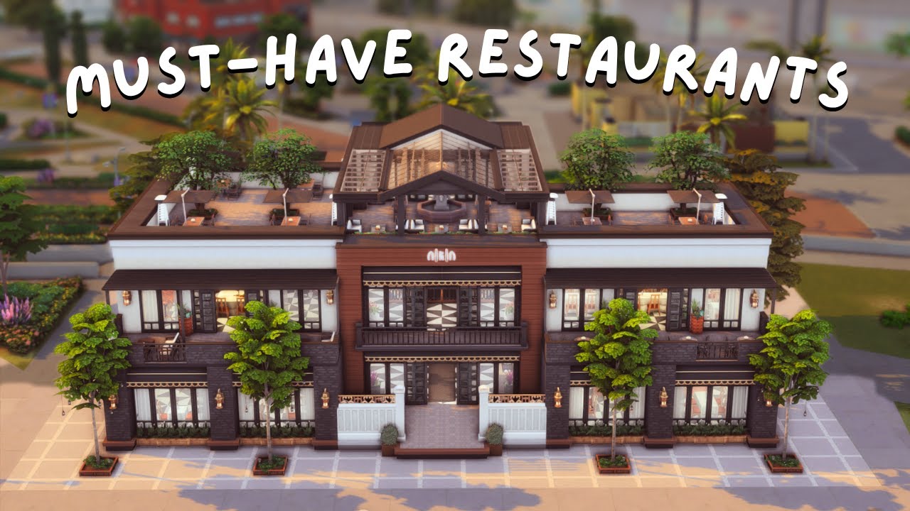 must-have restaurants for EVERY sims 4 world | no cc lot recommendations