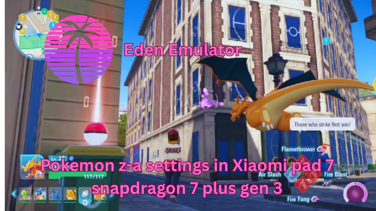 Eden emulator-Pokemon Z-A settings in Xiaomi pad 7 Snapdragon 7 plus gen 3