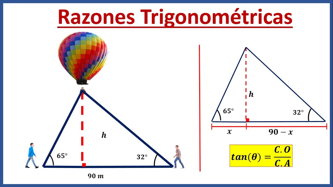 RAZONES TRIGONOMETRICAS - Problema de Aplicación | Determine la altura del Globo