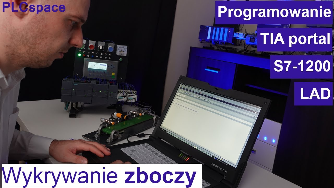 Wykrywanie zboczy - Kurs programowania PLC Siemens S7-1200 - TIA Portal - LAD