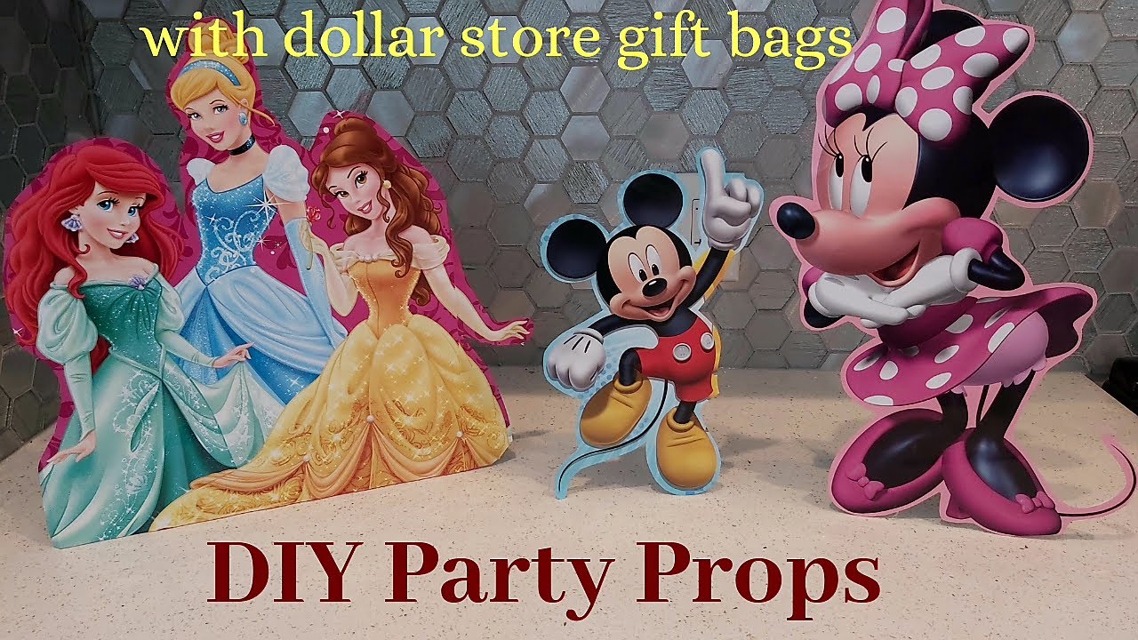 DIY Party props - With Dollar Store Gift Bags