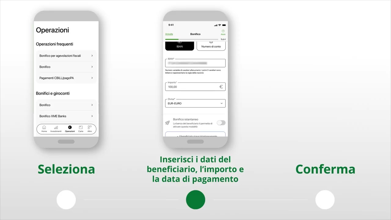 Bonifico | App Intesa Sanpaolo Mobile