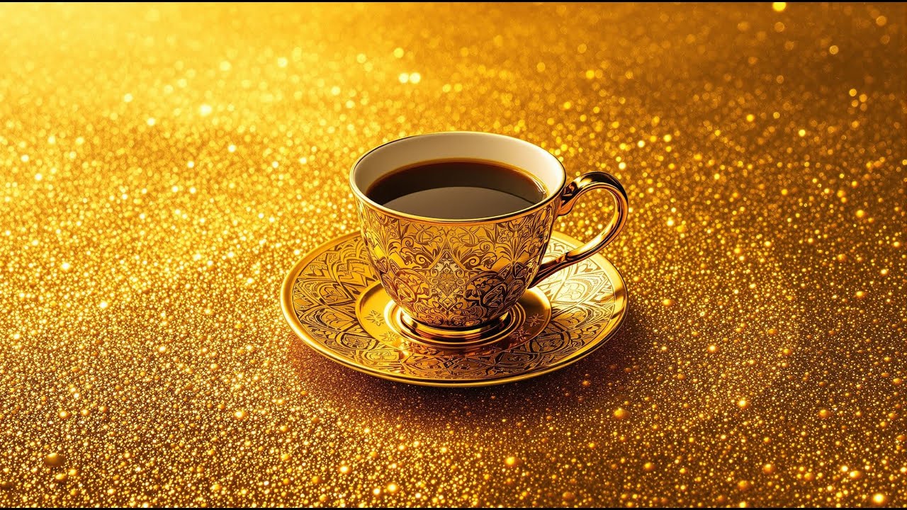 🎵Luxury Jazz: Golden Coffee Cup | SpaceFroot Golden Café🎵☕(vid: 7)