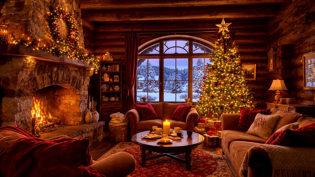 Warm Fireplace Jazz Instrumental for Sleep – Smooth Calm Night Ambience to Relax Fast