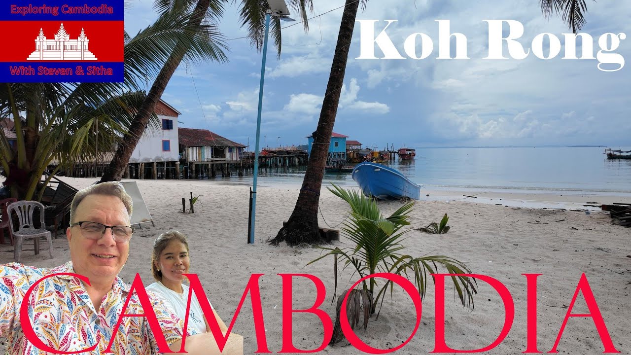 Walking Koa Touch Beach in Koh Rong Cambodia | Local Crab seller, Island Life & Sea Views 🇰🇭🦀