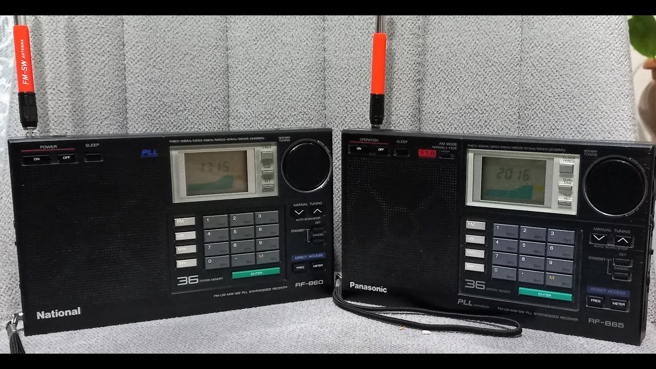 National RF-B60  Panasonic RF-B65 SHORT WAVE COMPARISON