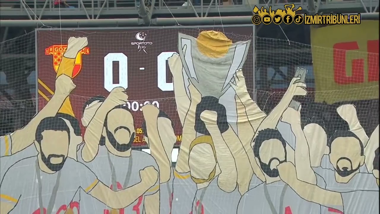 Video 721 | 🟡 Göztepe Tribünlerinden, Çaykur Rizespor Maçında Enfes Koreografi 🔴