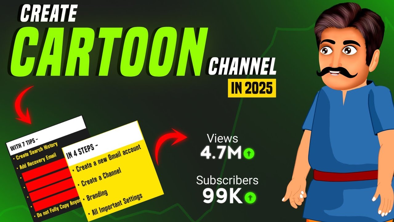 How to create cartoon youtube channel 2025 | Cartoon channel kaise bnaye