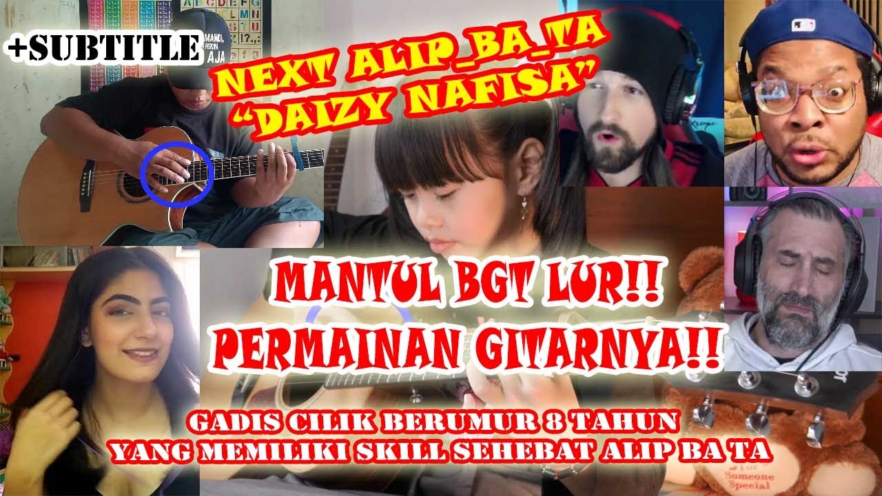 MANTUL LUR! ⭐ DAIZY Gadis 8 Tahun Cover Alip Ba Ta, Semua Reaktor Terpukau, Daisy Nafisa Fingerstyle