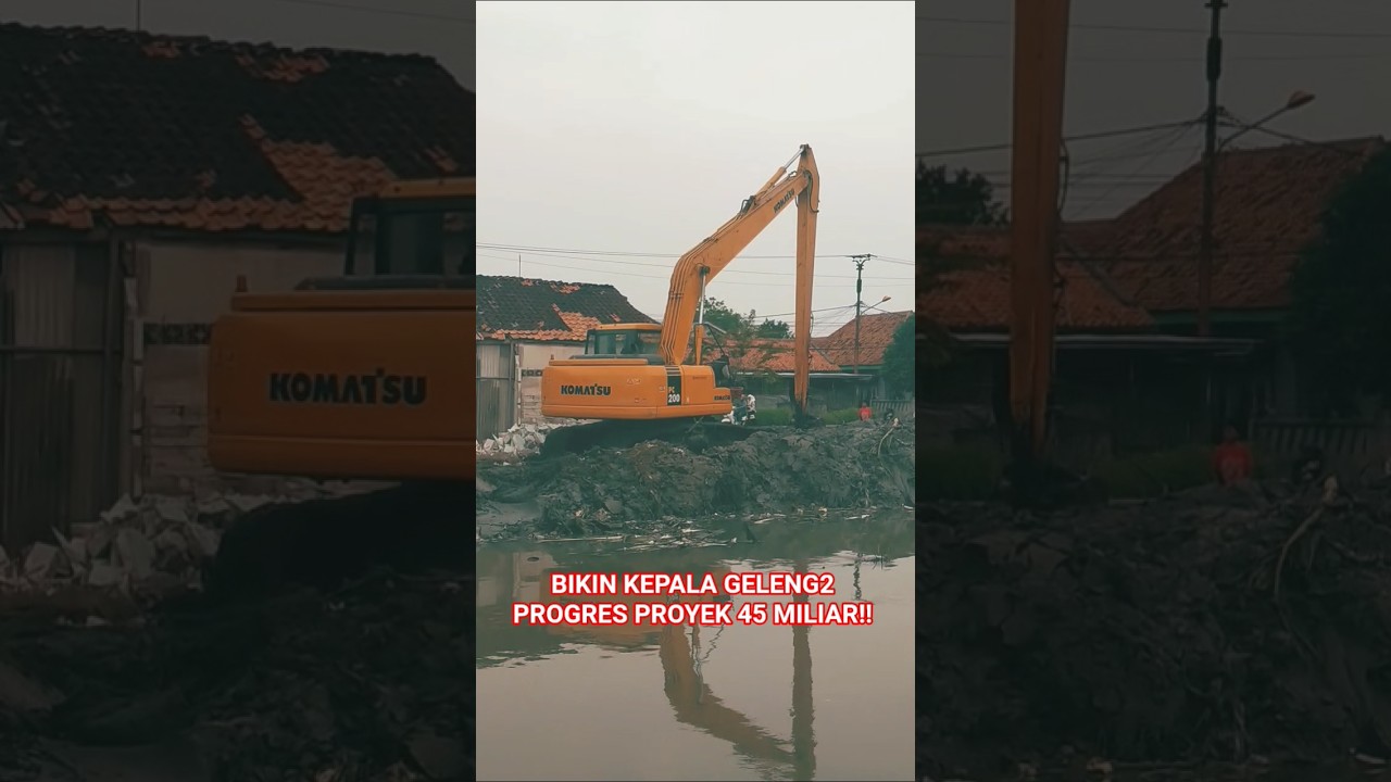 bikin heboh progres proyek 45 miliar kali serengseng Cikarang #shorts