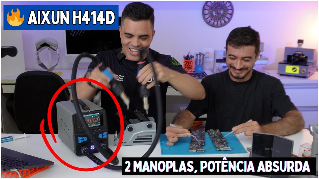 🚀 Primeiro Contato com a AiXun H414D – Duas manoplas, potência absurda!