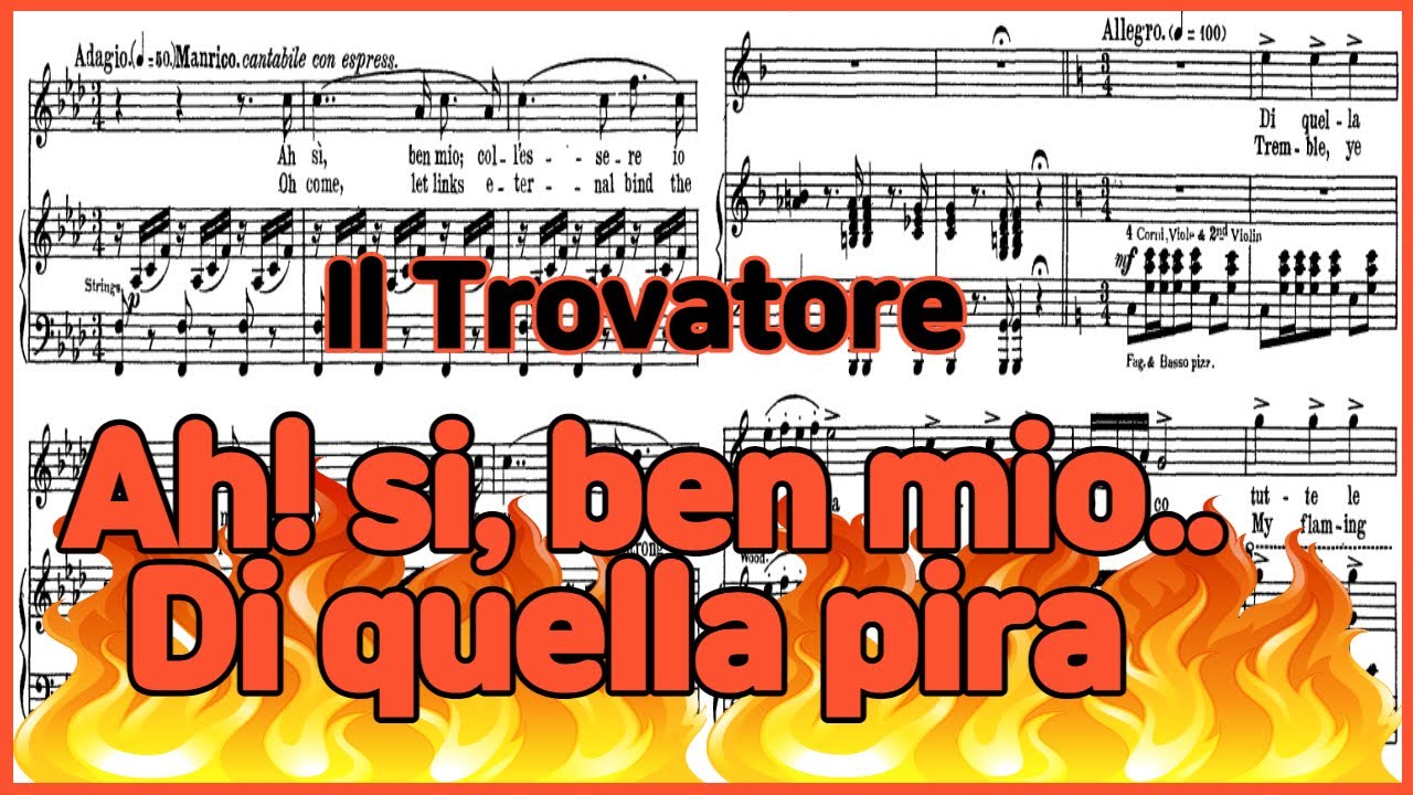 Ah! si, ben mio....Di quella pira - [Il Trovatore] 'G.Verdi' Piano Accompaniment