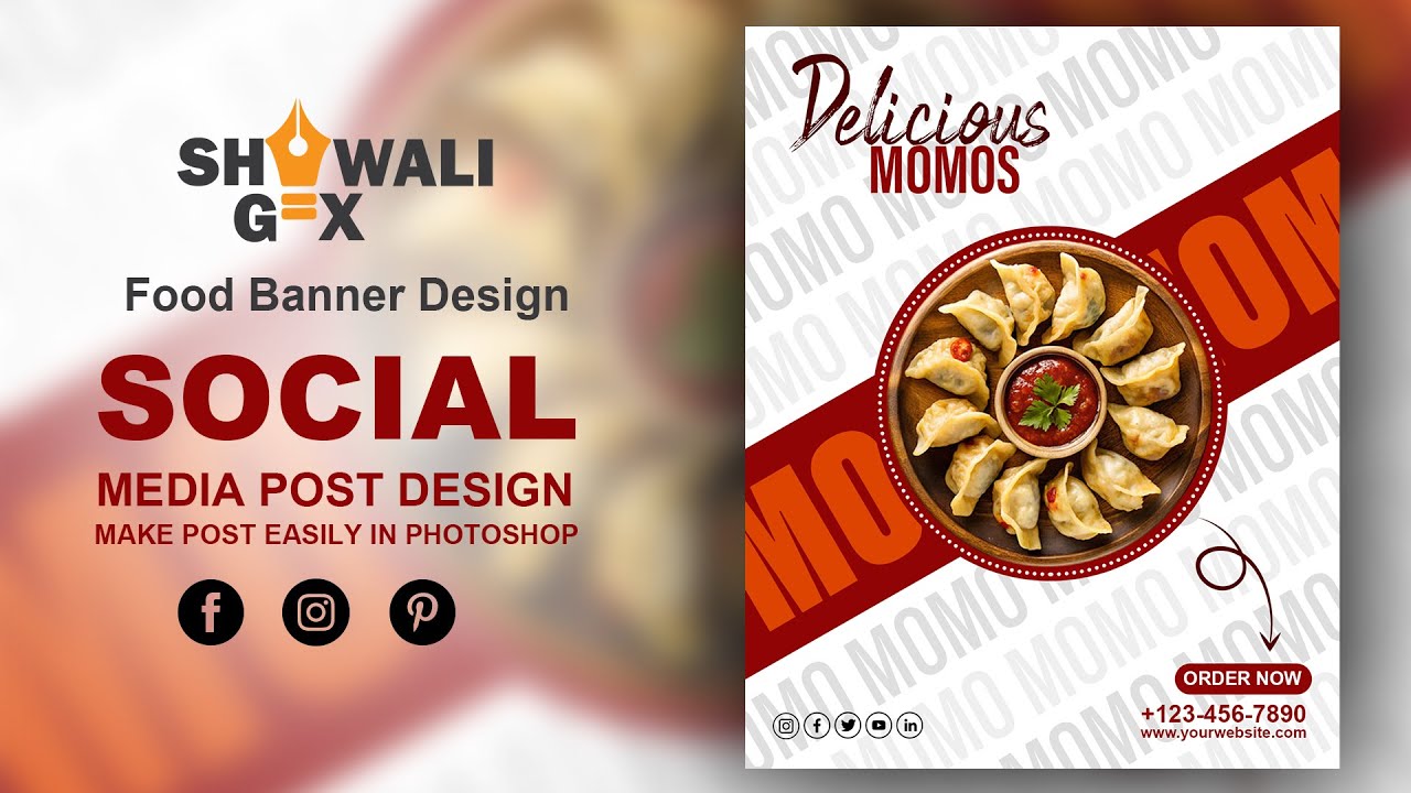 How to Create Restaurant Food Ad in Photoshop | Social Media Post Design Tutorial | #photoshop