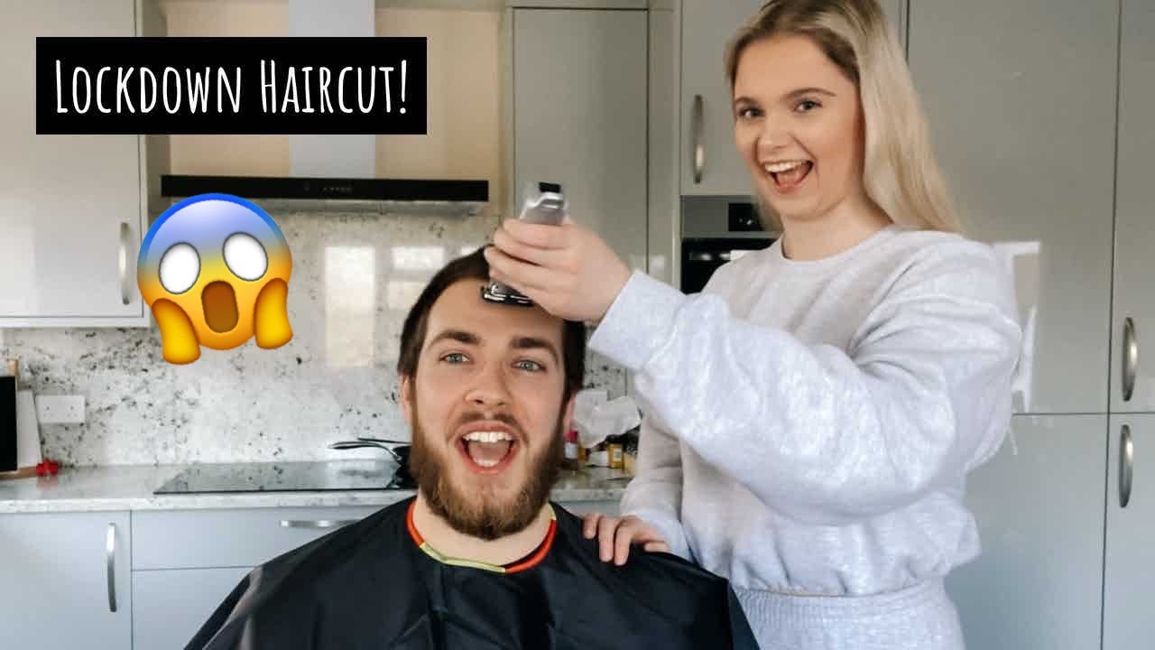 CUTTING MY BOYFRIEND'S HAIR IN LOCKDOWN!