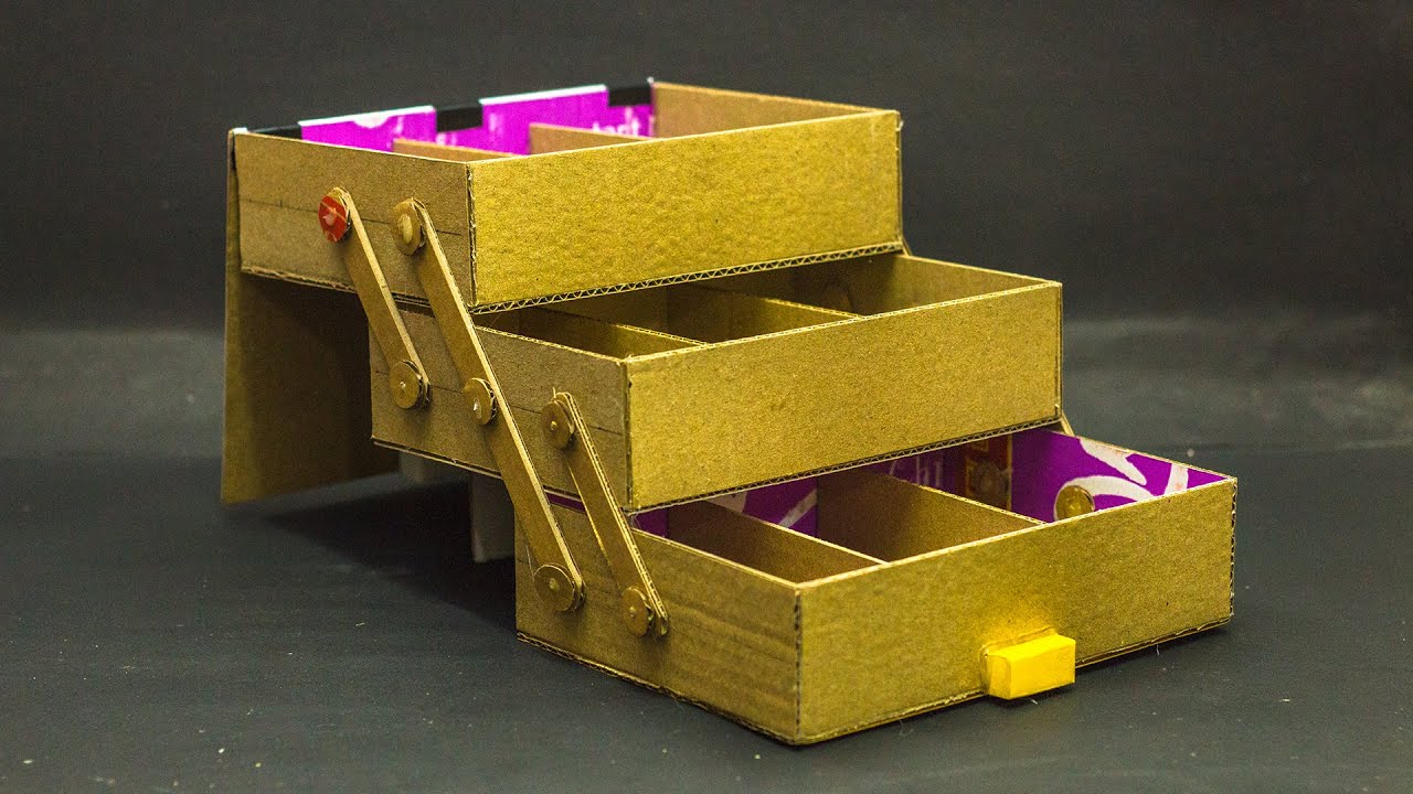 How To Make a Toolbox From Cardboard | School Projects