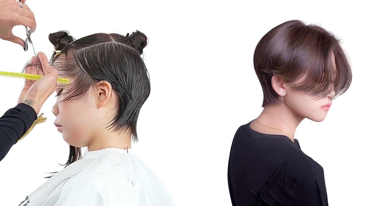 非常漂亮的一款短髮，認真看每一刀，你一定受用A very beautiful short hair, pay careful attention to every cut